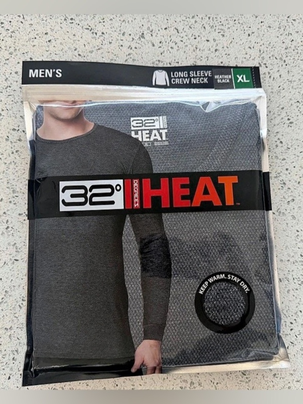32 Degrees Heat Men's Long Sleeve Crew Neck XL Brand New